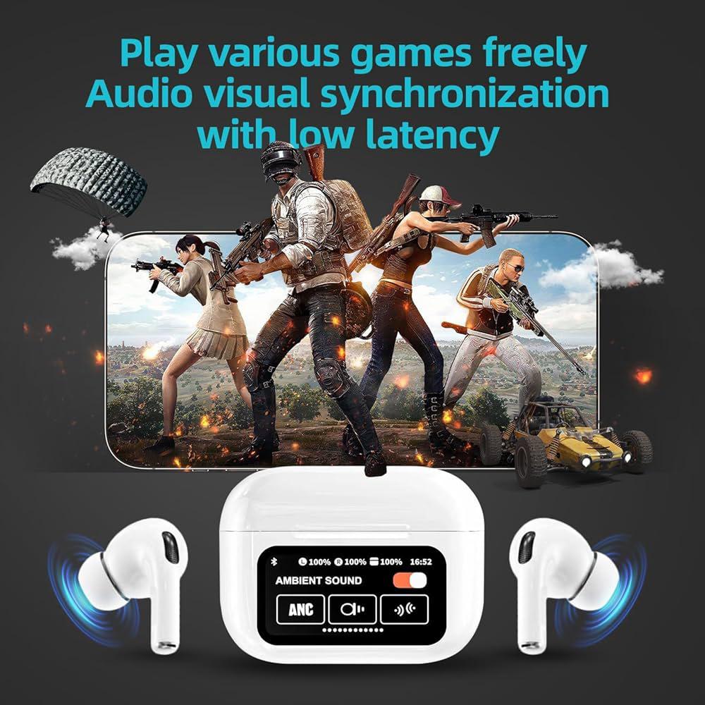 TWS Earbuds with Smart Display Case