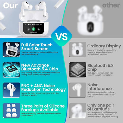 TWS Earbuds with Smart Display Case